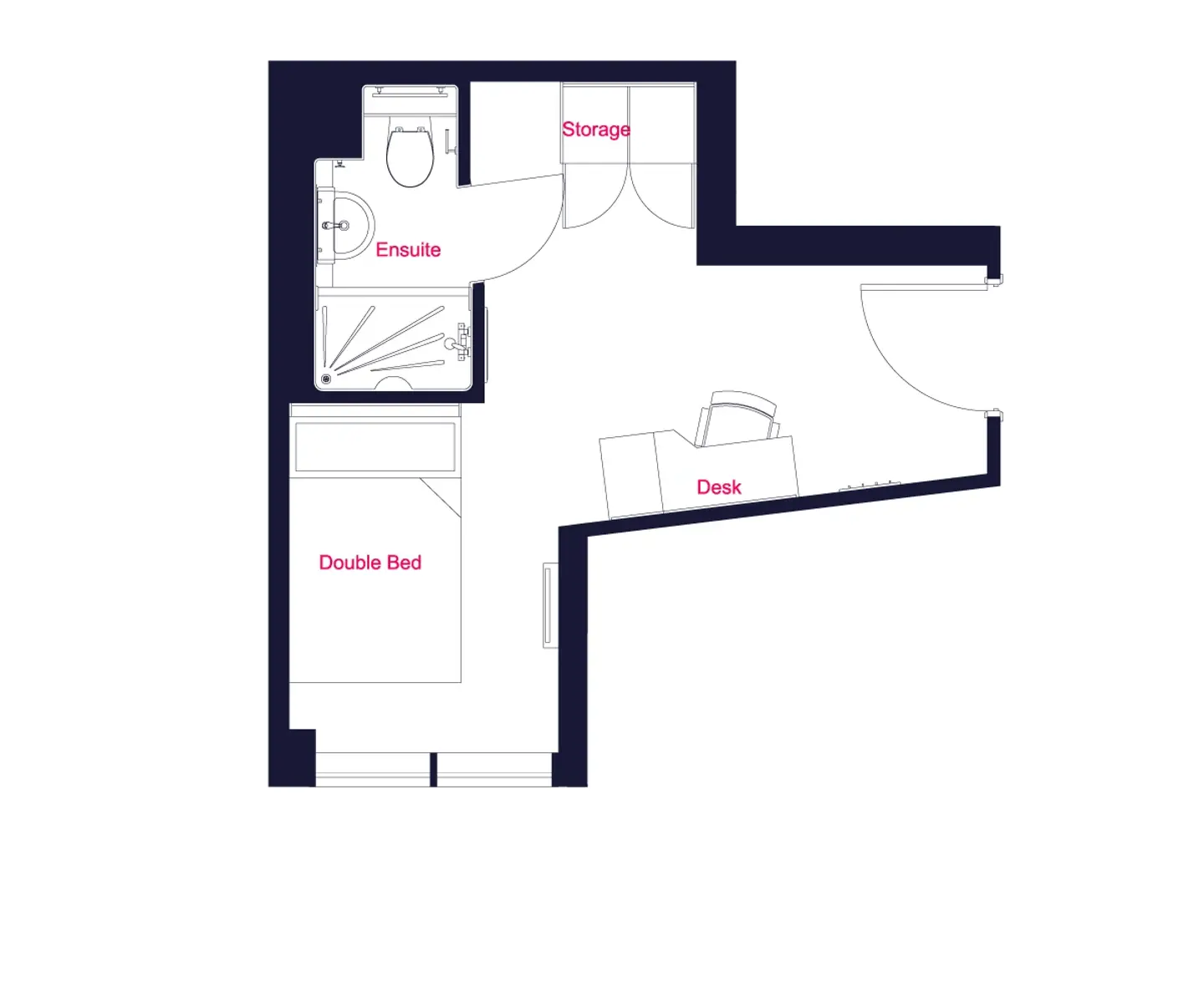 Aparto Beckett Bedroom Gold Ensuite (2)